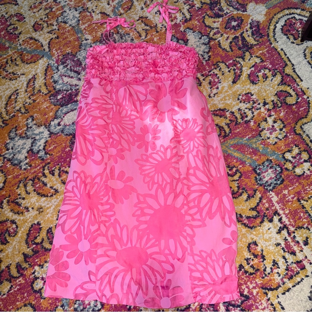 Lilly Pulitzer Pink Floral Kids Dress